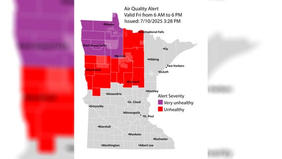 Wildfire smoke prompts air quality alert for northwestern Minnesota
