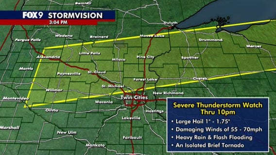 Minnesota weather: Severe Thunderstorm watch includes north Twin Cities metro