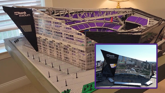 Vikings superfan builds U.S. Bank Stadium out of Legos