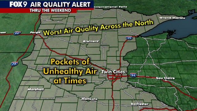 Minnesota weather: Statewide air quality alert issued for wildfire smoke