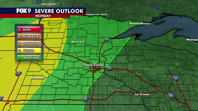 Minnesota weather: Nice Monday, scattered storms possible during evening hours
