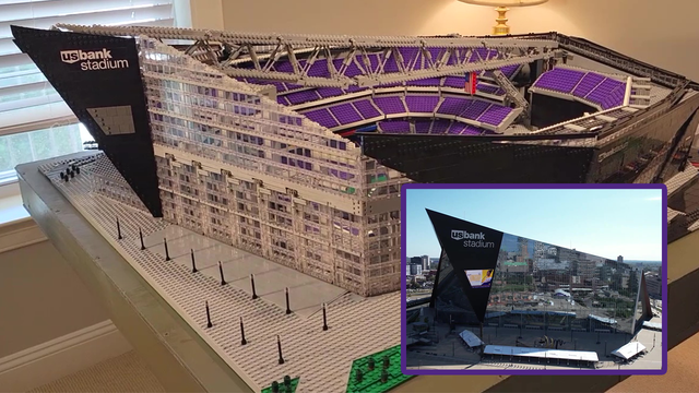 Vikings superfan builds U.S. Bank Stadium out of Legos