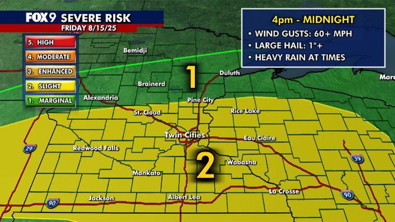 Minnesota weather: Tropical feeling Friday, strong evening storms loom