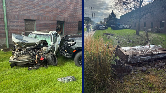 Stolen vehicle driver wipes out after chase in Ramsey County