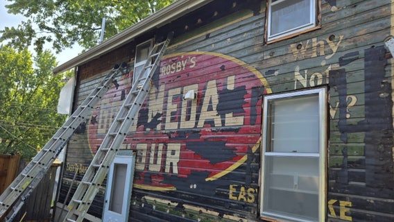 Gold Medal flour ad found on house leads to efforts to preserve history