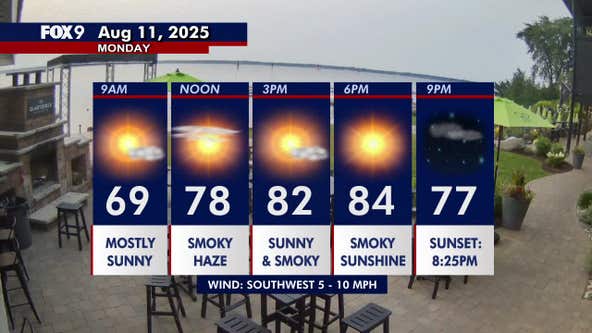 Minnesota weather: Smoke returns Monday, mild with sunshine through midweek