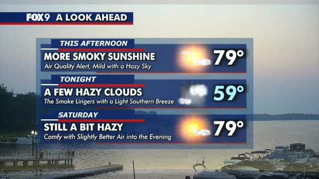 Minnesota weather: Mild and smoky with an air quality alert Friday