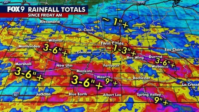 MN weather: Rain totals from weekend storms