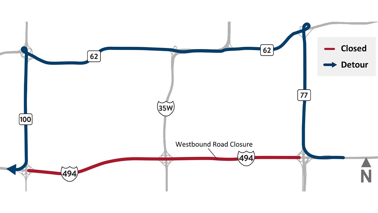 Twin Cities construction prompts major road closures this weekend