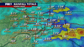 Minnesota rainfall totals: Who got the most rain on Sunday?