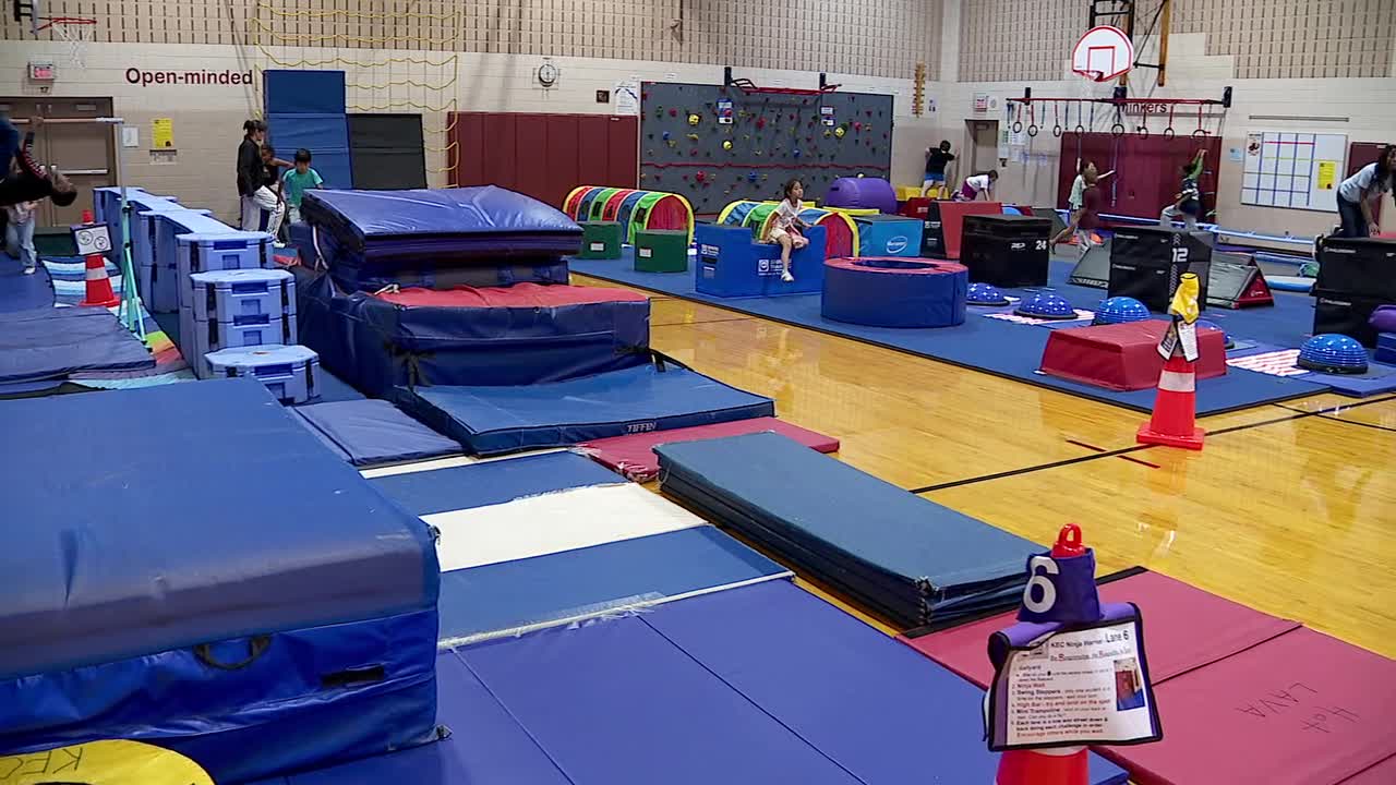 School honors cancer victim with expanded Ninja Warrior course
