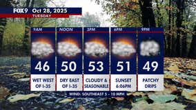 Minnesota weather: Cloudy and seasonable with rain showers west of I-35