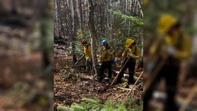 Crosby wildfire continues to grow as crews reach 50% containment