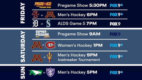 Weekend Minnesota sports TV guide: ALDS Game 5, Gopher hockey on FOX 9