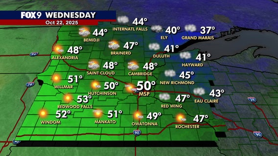 MN weather: Breezy, brighter, and slightly warmer on Wednesday