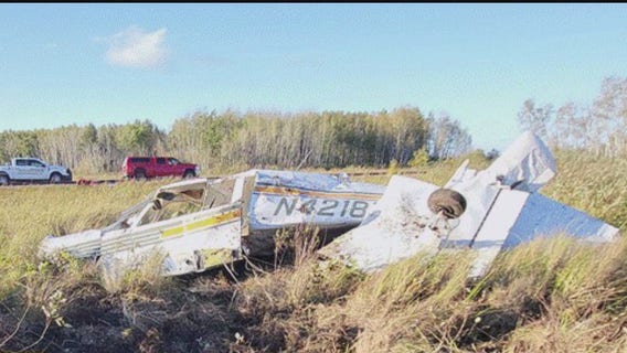Plane crash near McGregor Airport leaves 3 hurt, dog missing