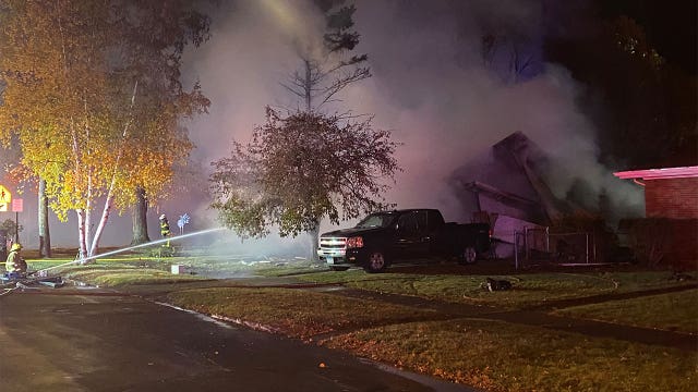 Hibbing home destroyed in explosion, fire