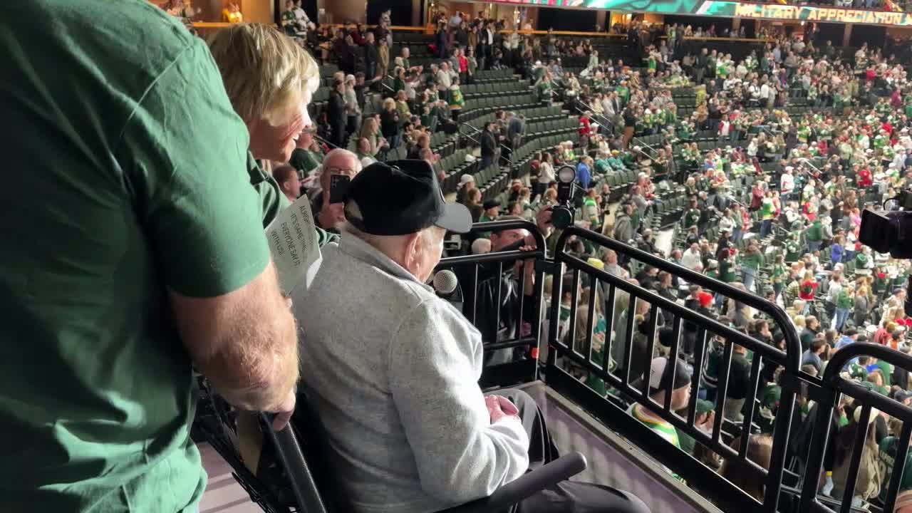 MN Wild honor oldest living WWII veteran in the state