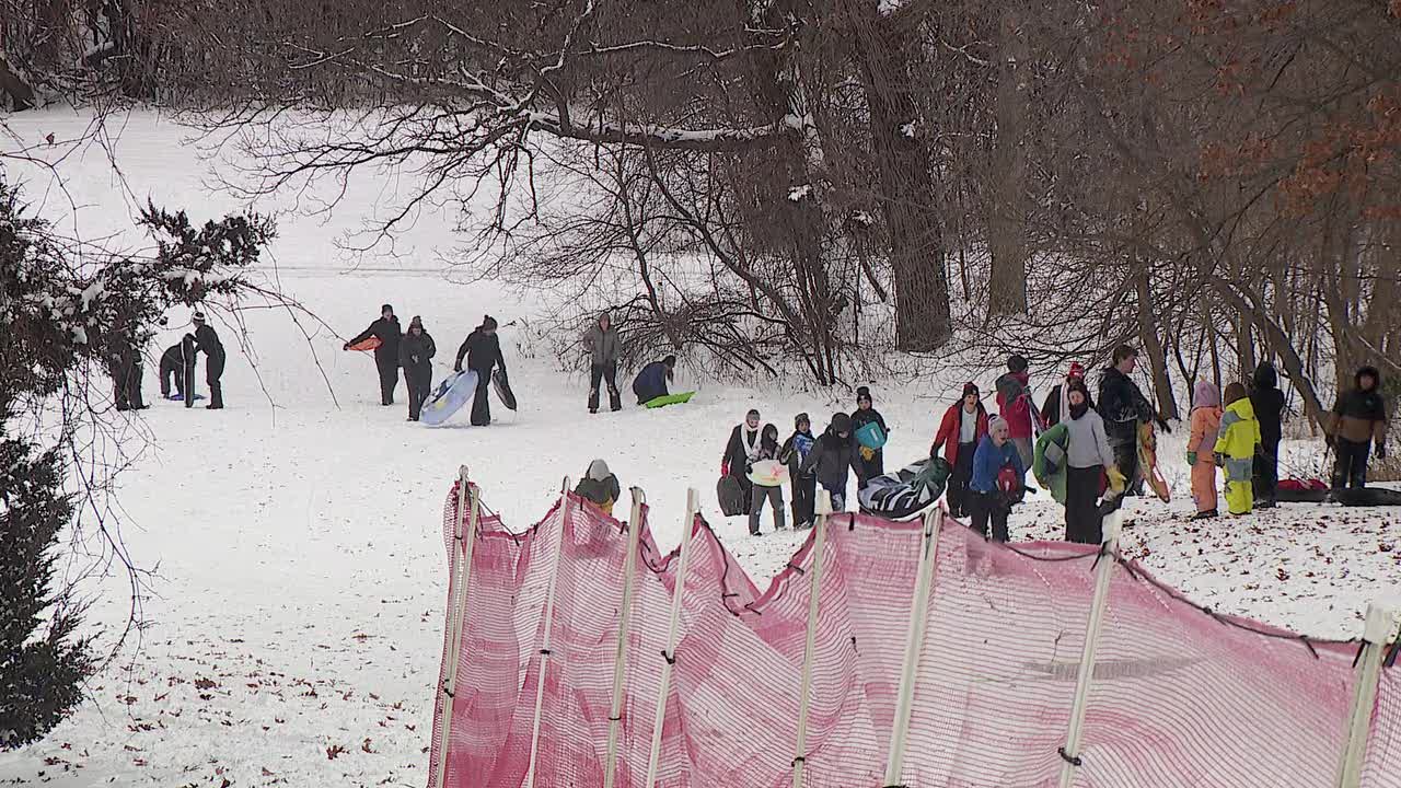 Skiers and sledders rejoice in Minnesota snow