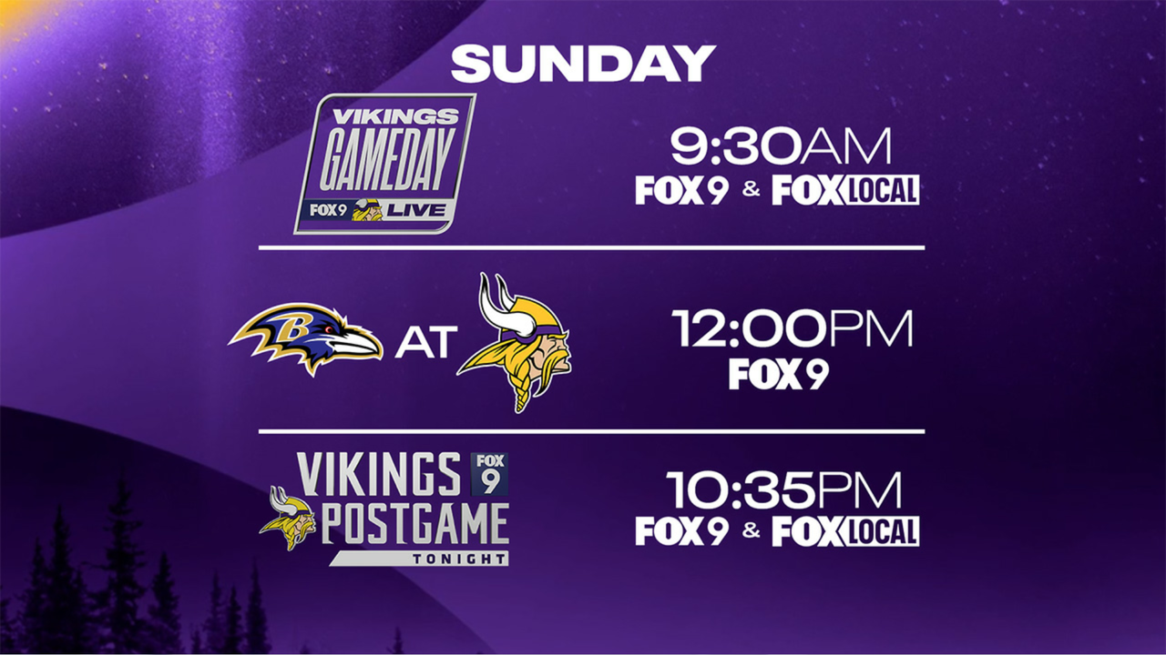 Vikings Ravens How To Watch The Game On FOX 9 FOX 9 Minneapolis St Paul Vikings Gameday Slate 