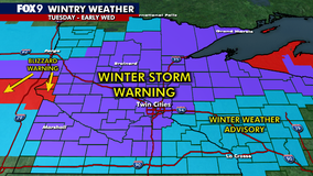 Winter storm warning for Twin Cities, blizzard warning for western MN