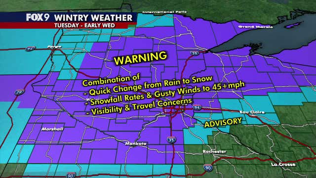 MN school closings: Winter storm closing schools early on Tuesday