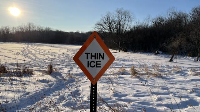 Teen boys rescued after going through ice in northern MN