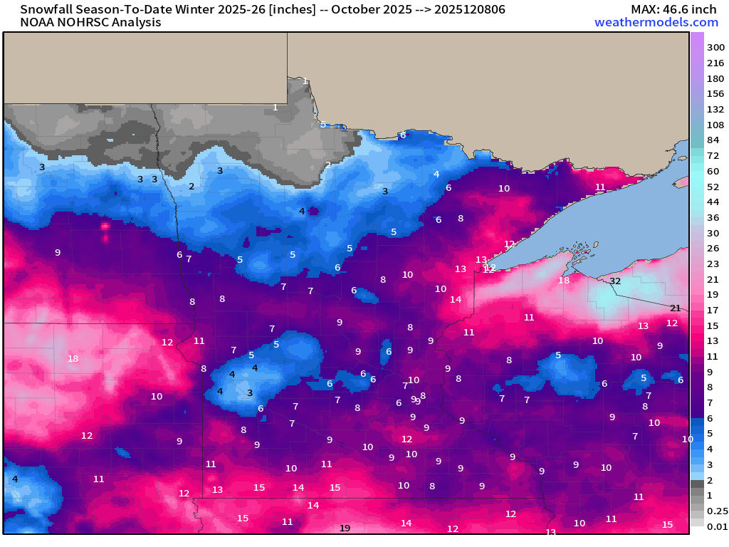 MN weather: Twin Cities at average snowfall for early December