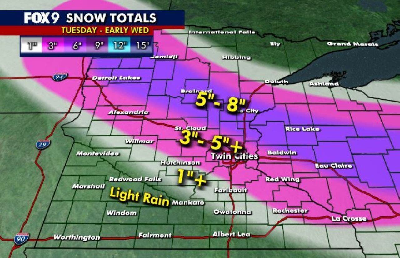 Minnesota weather: Snow totals from Dec. 9-10 snowstorm