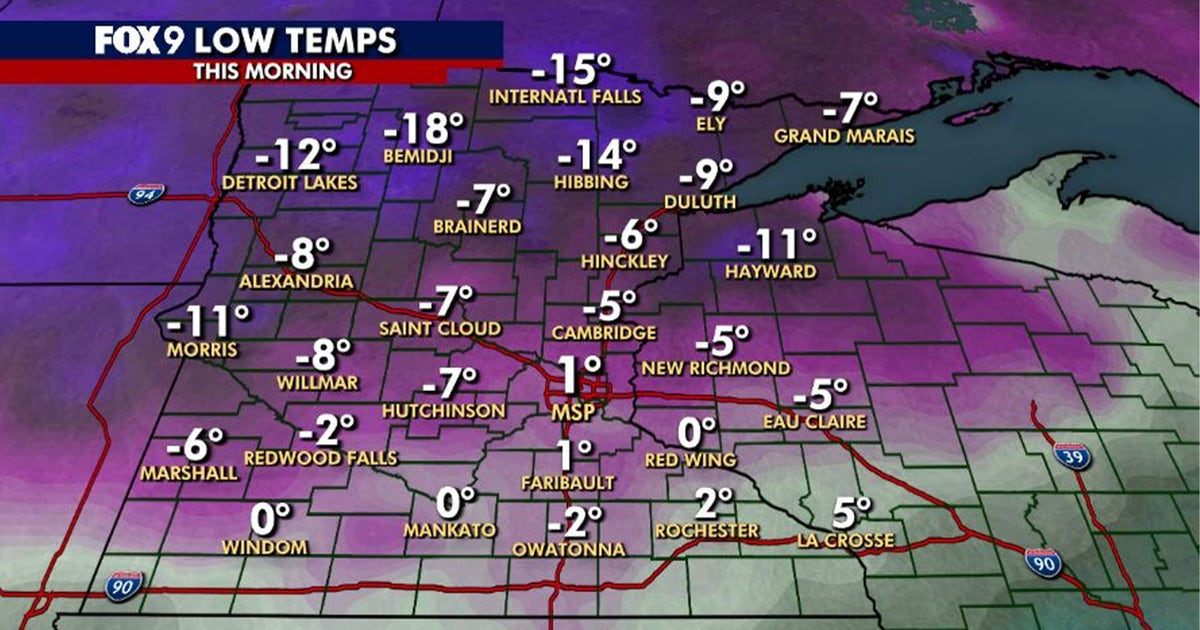 Here's how cold it got Sunday morning in Minnesota | FOX 9 Minneapolis ...