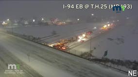 Semi-truck pileup spills pasta all over I-94 in Monticello