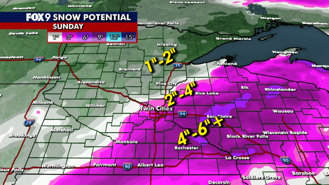 Minnesota weather: What to expect for Sunday's snow