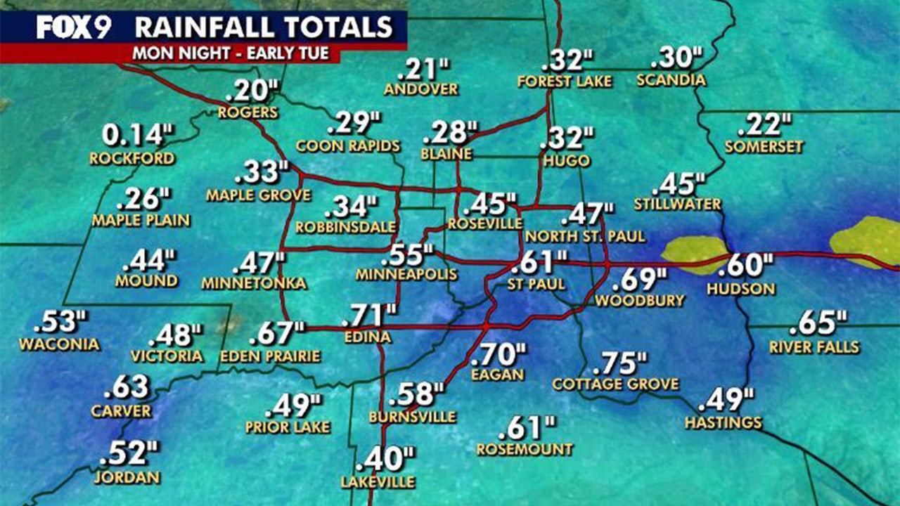 MN weather: Rainfall totals as Twin Cities experience wettest Jan. 6 on record