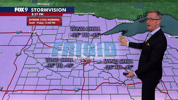 Extreme cold warning in effect across Minnesota until noon Friday: What to know