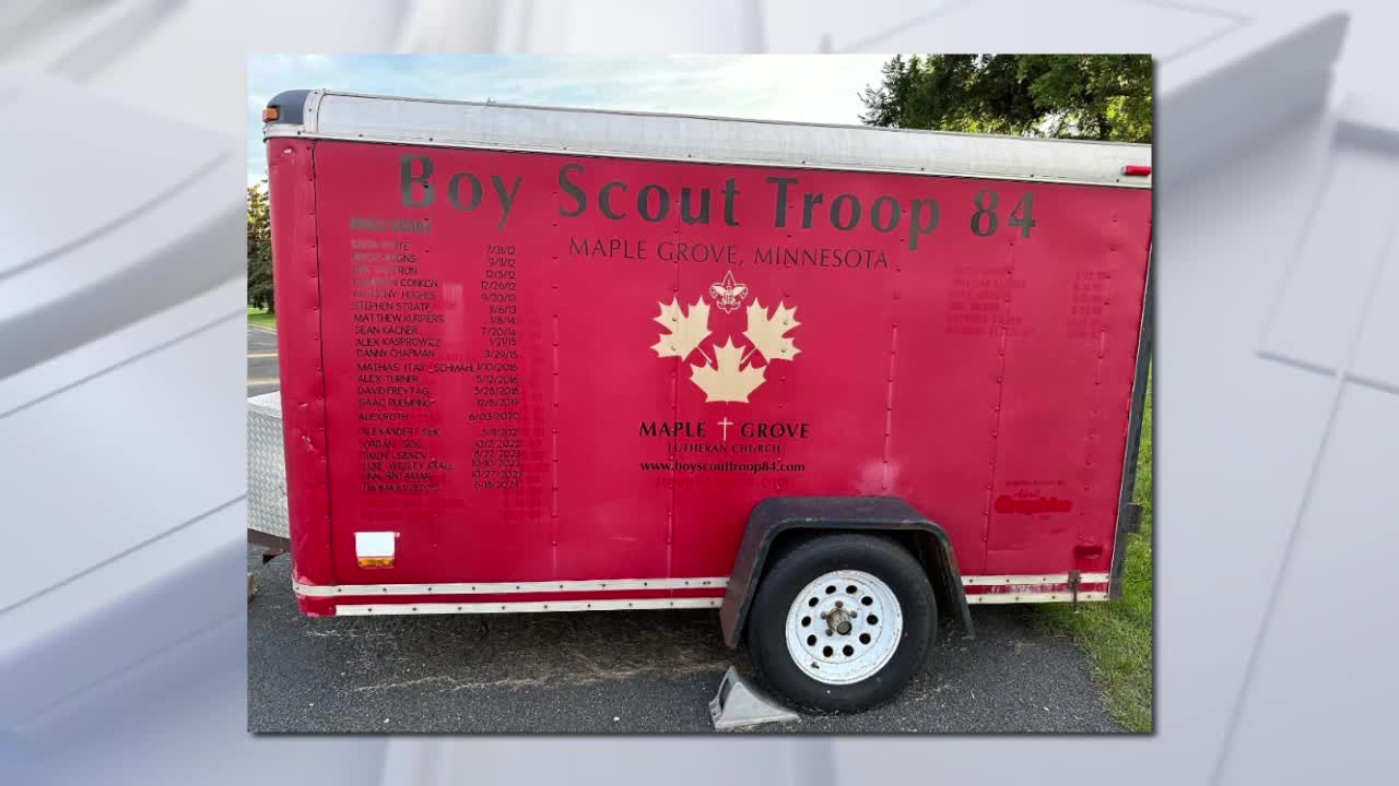 Stolen Maple Grove Boy Scout trailer found empty, repainted