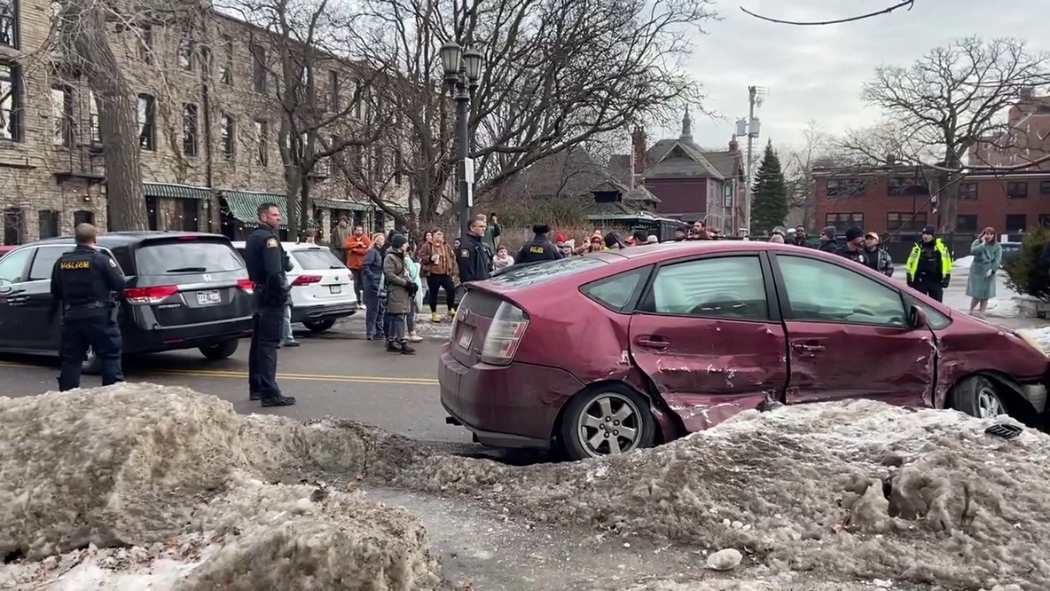 Vehicle pursued by ICE agents crashes in St. Paul, large crowd gathers after 1 hurt