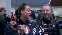 USA Women’s Hockey players arrive in Minneapolis after winning Olympic gold