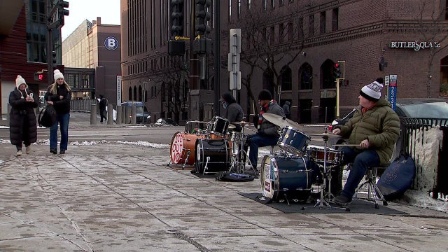 Drummers line Minneapolis streets to protest ICE in Minnesota