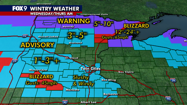 Minnesota weather: Winter weather advisory for Twin Cities as rain changes to slushy mix Wednesday
