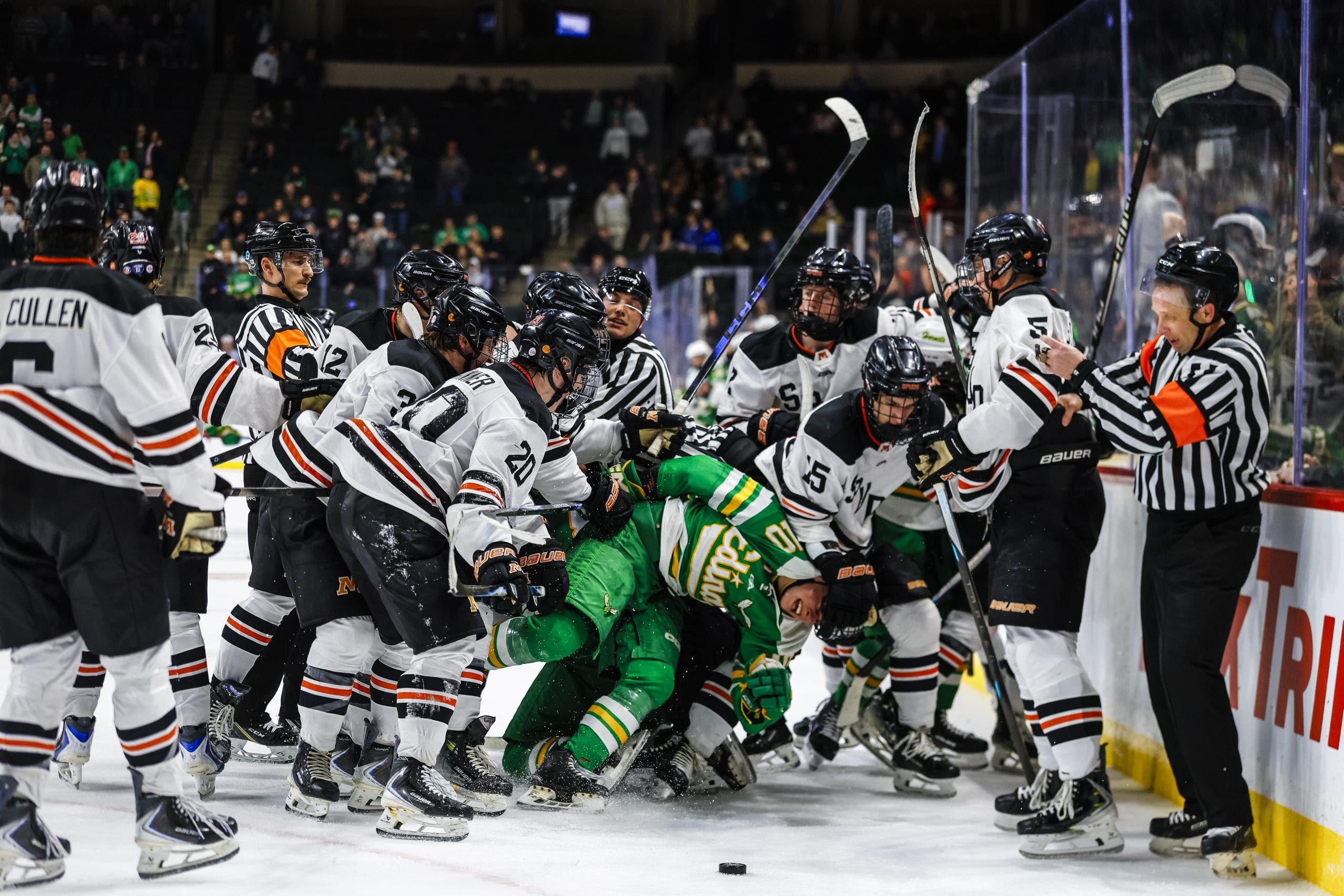 Sports photographer captures epic photo of Moorhead-Edina scuffle