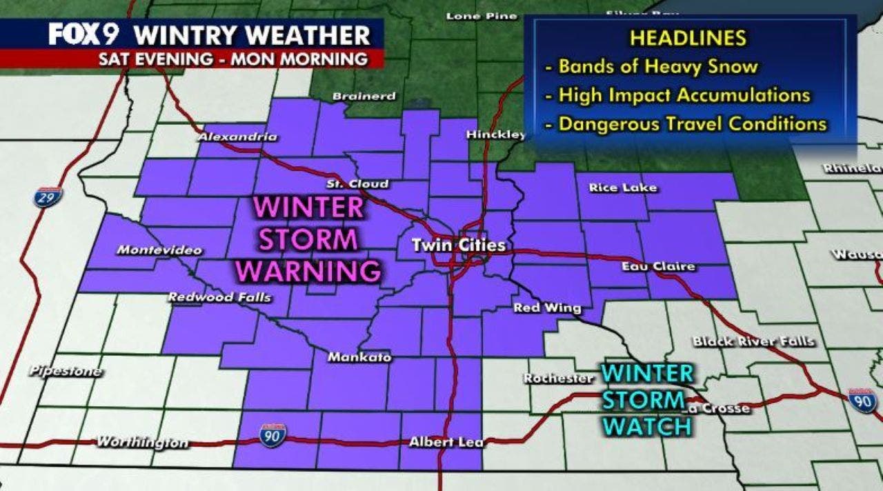 MN weather: Weekend will bring heavy snow to parts of Minnesota