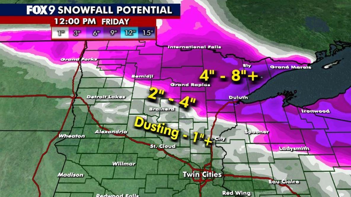 Minnesota weather: Rain, snow, and gusty breezes return later Thursday