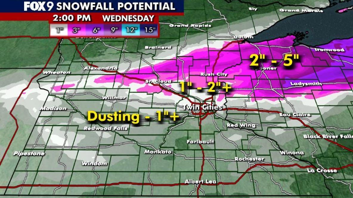 Minnesota weather: What to expect with light rain, snow Tuesday night