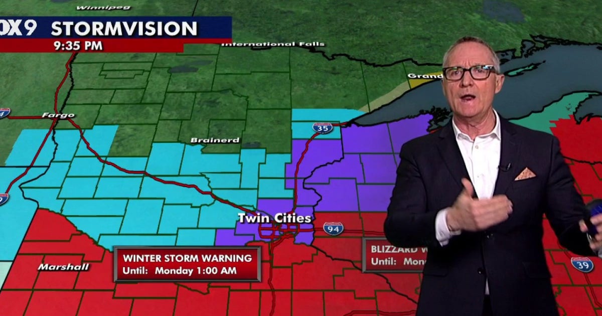 Minnesota winter storm: Blizzard conditions, school closings Monday