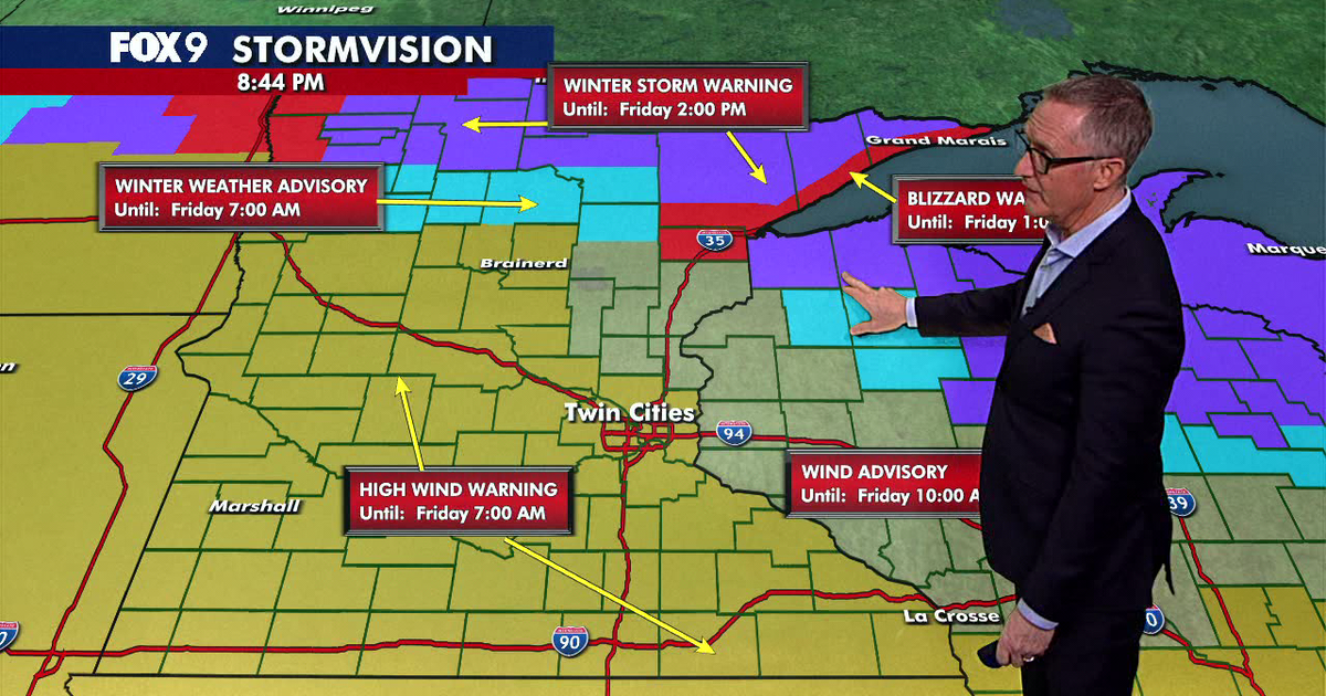 Minnesota weather: High wind warning, rain-snow mix overnight