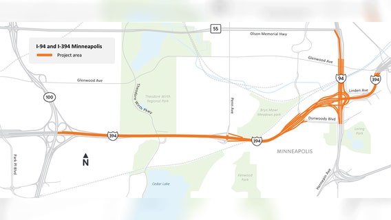 Overnight road and lane closures on I-394 in Minneapolis from March 16-21