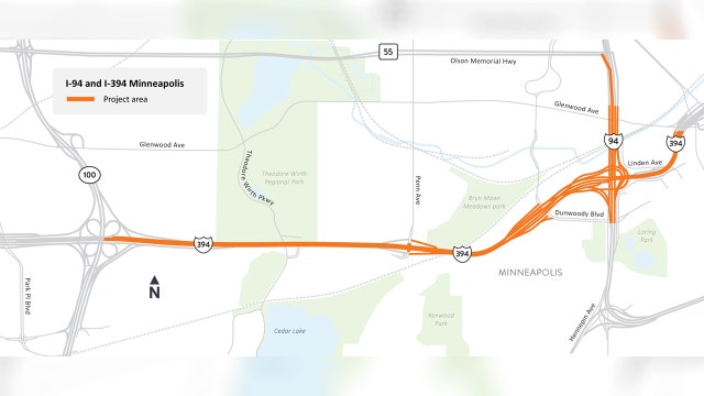 Overnight road and lane closures on I-394 in Minneapolis from March 16-21