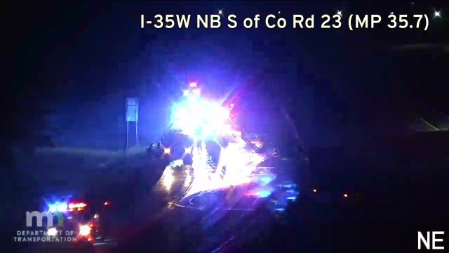 I-35W southbound closed late Sunday night due to emergency situation