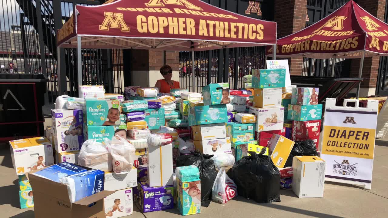 Special Delivery: Gophers celebrate decade-long partnership with Diaper Bank of Minnesota