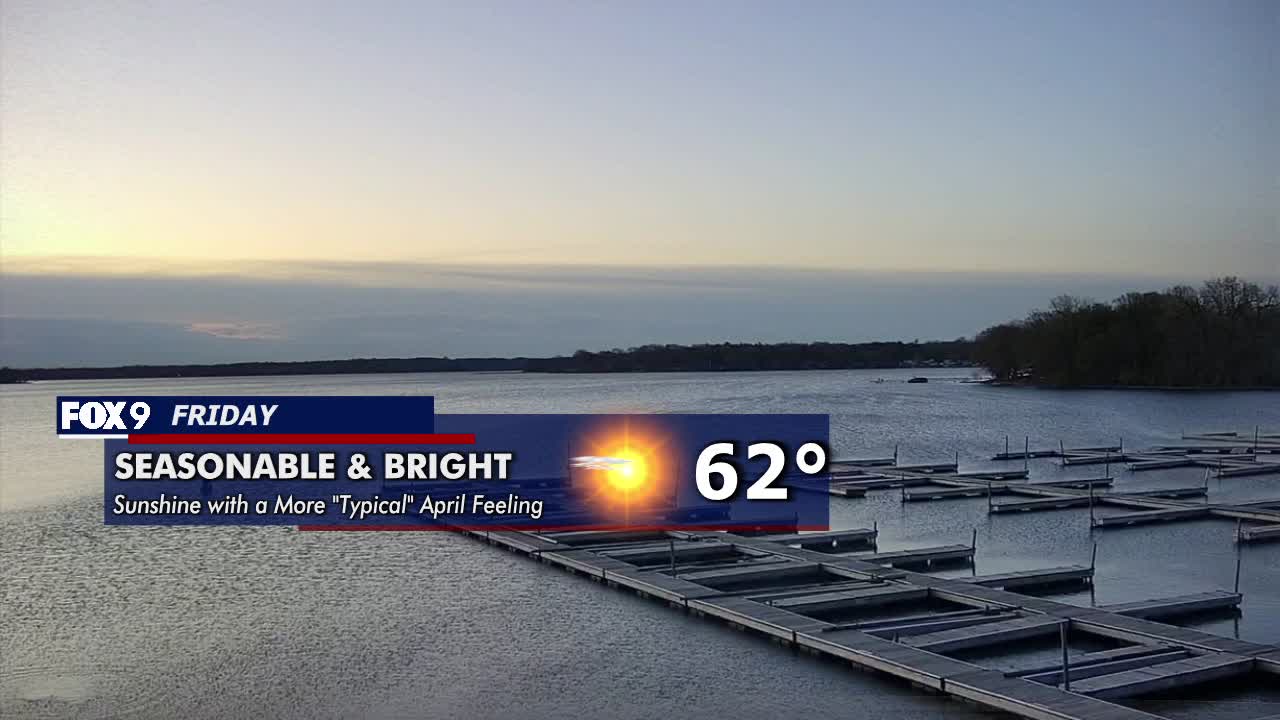 Minnesota weather: Bright and seasonable Friday with highs in the 60s